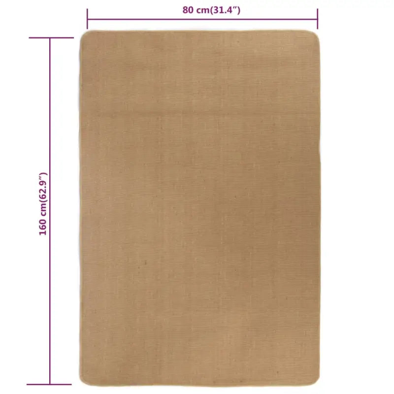 Vloerkleed van geweven jute met latex onderkant voor een natuurlijke uitstraling - Vloerkleden