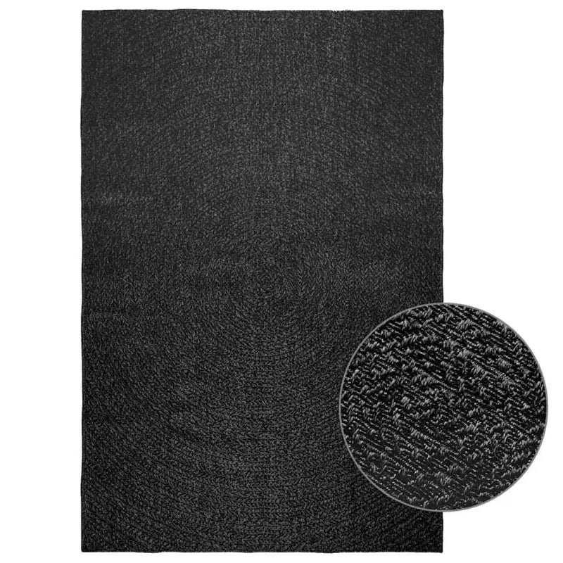 Vloerkleed voor binnen en buiten met gezellige sfeer - Antraciet / 160 x 230 cm / Rond - Vloerkleden