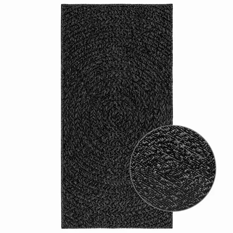 Vloerkleed voor binnen en buiten met gezellige sfeer - Antraciet / 60 x 110 cm / Rond - Vloerkleden