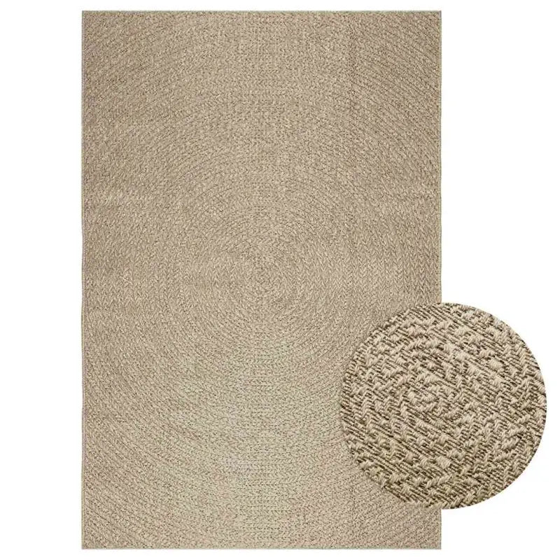 Vloerkleed voor binnen en buiten met gezellige sfeer - Beige / 160 x 230 cm / Rond - Vloerkleden