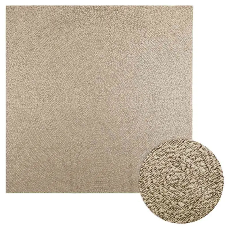 Vloerkleed voor binnen en buiten met gezellige sfeer - Beige / 240 x 240 cm / Rond - Vloerkleden