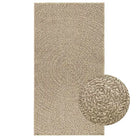 Vloerkleed voor binnen en buiten met gezellige sfeer - Beige / 80 x 150 cm / Rond - Vloerkleden