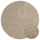 Vloerkleed voor binnen en buiten met gezellige sfeer - Beige / Ø 90 cm / Rond - Vloerkleden
