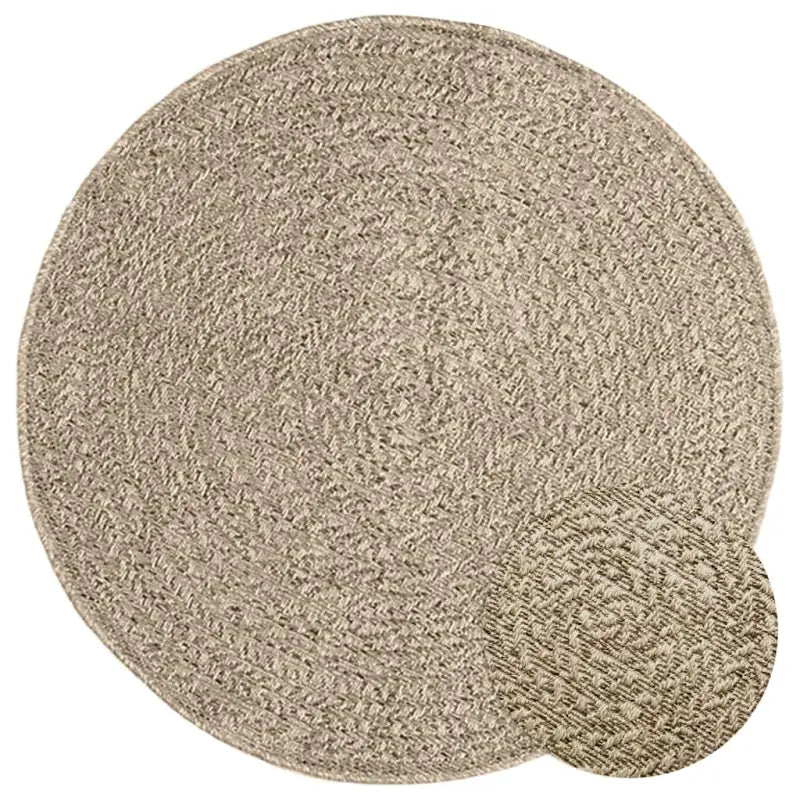 Vloerkleed voor binnen en buiten met gezellige sfeer - Beige / Ø 90 cm / Rond - Vloerkleden