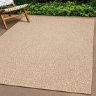 Vloerkleed voor binnen en buiten met gezellige sfeer - Bruin / 60 x 110 cm / Rond - Vloerkleden