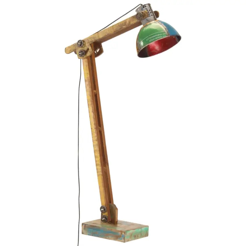 Vloerlamp met massief mangohout en verstelbare houten lat in bruine afwerking - Multikleur / 1 - Lampen