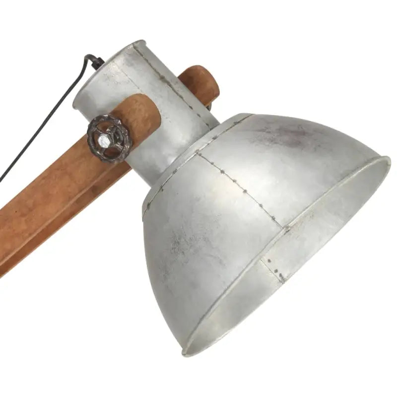 Vloerlamp met massief mangohout en verstelbare houten lat in bruine afwerking - Lampen