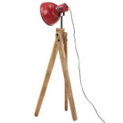 Vloerlamp van massief mangohout met E27 fitting in verweerd rood - Lampen