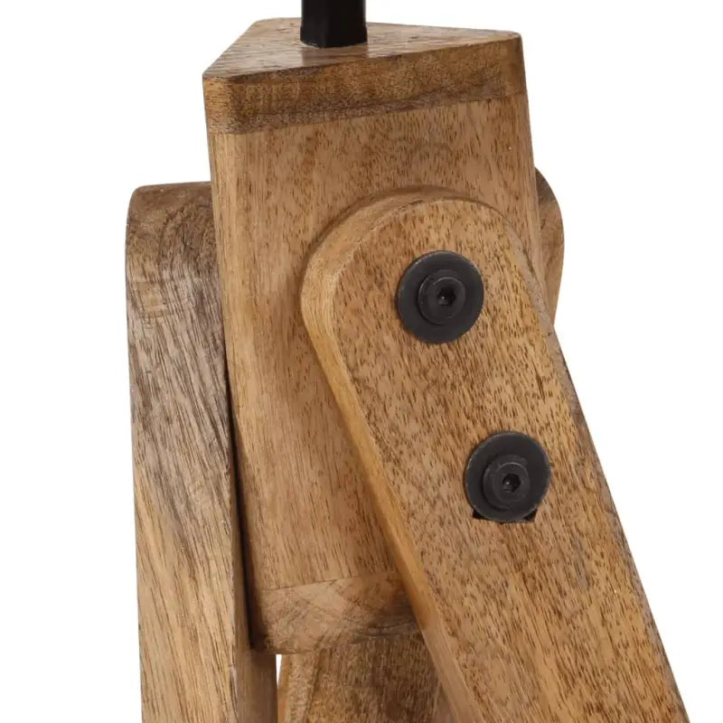 Vloerlamp van massief mangohout met E27 fitting in verweerd rood - Lampen