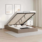 Voetenbank voor bedden en boxspring nodig met opberggemak en comfort - cappucino / 140 x 200 cm - Bedden & bedframes