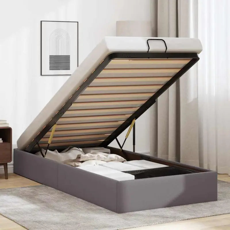 Voetenbank voor bedden en boxspring nodig met opberggemak en comfort - Grijs / 100 x 200 cm - Bedden & bedframes
