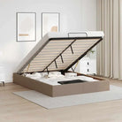 Voetenbank voor bedden en boxspring nodig met opberggemak en comfort - cappucino / 140 x 190 cm - Bedden & bedframes
