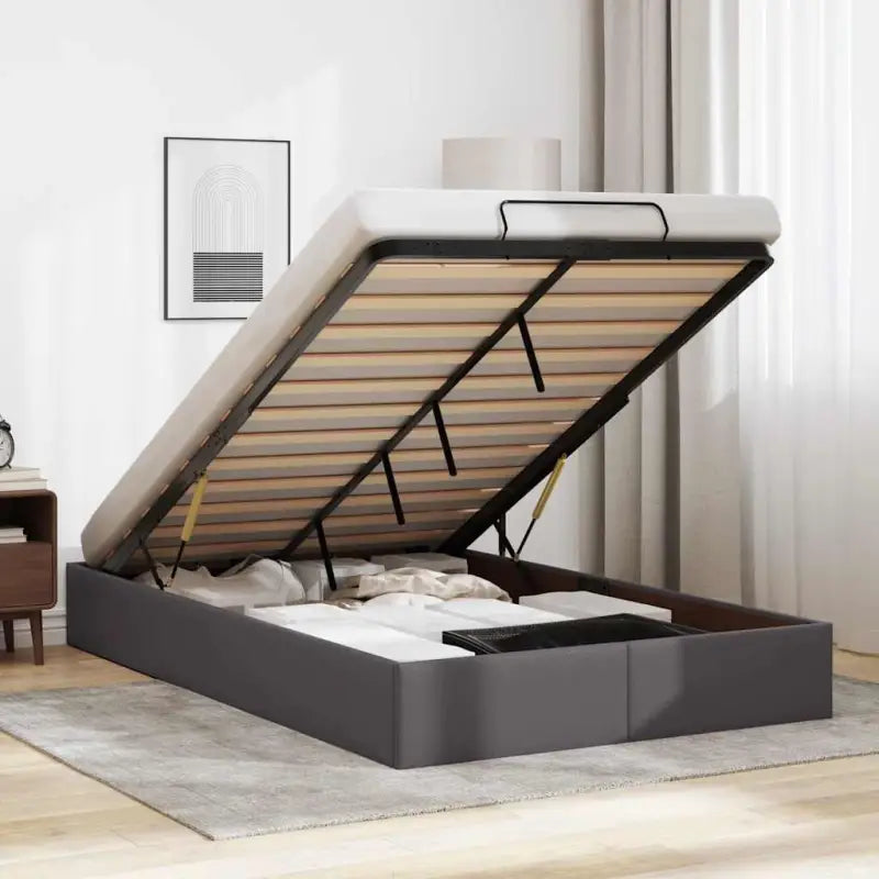 Voetenbank voor bedden en boxspring nodig met opberggemak en comfort - Grijs / 120 x 190 cm - Bedden & bedframes