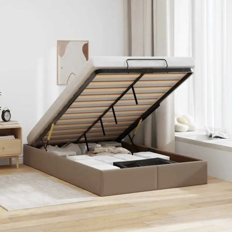 Voetenbank voor bedden en boxspring nodig met opberggemak en comfort - cappucino / 120 x 200 cm - Bedden & bedframes