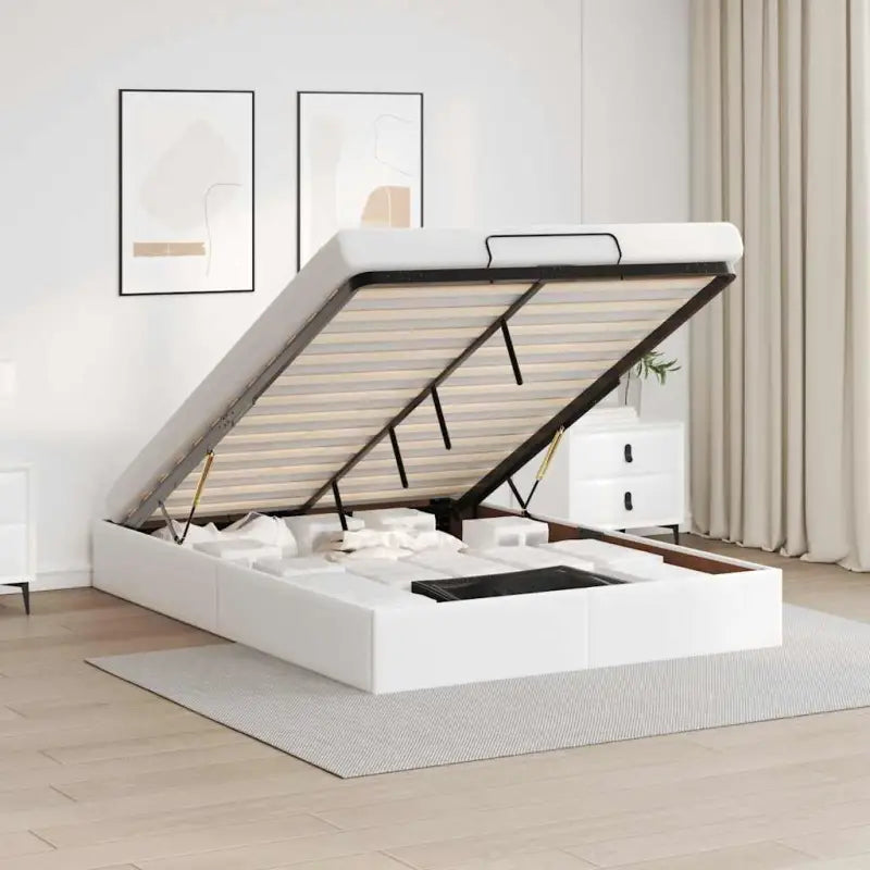 Voetenbank voor bedden en boxspring nodig met opberggemak en comfort - Wit / 140 x 200 cm - Bedden & bedframes
