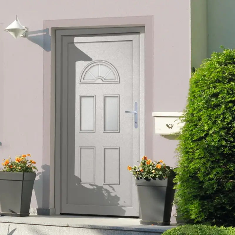 Voordeur aluminium met 110x210 cm en duurzame drempel for meer veiligheid - 88 x 208 cm / 1 / Rechts + duwhandvat