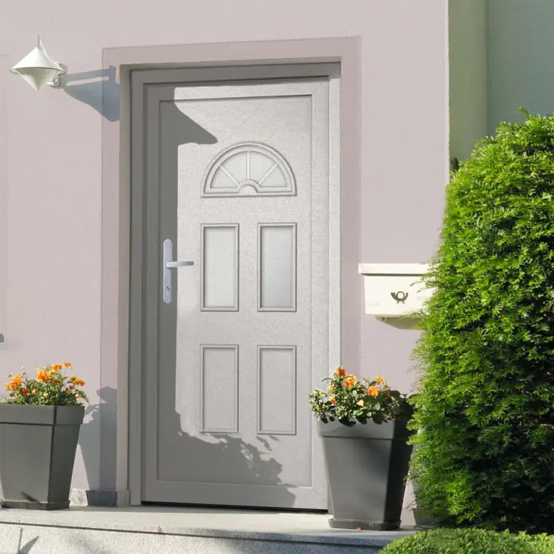 Voordeur aluminium met 110x210 cm en duurzame drempel for meer veiligheid - 98 x 208 cm / 1 / Links + duwhandvat