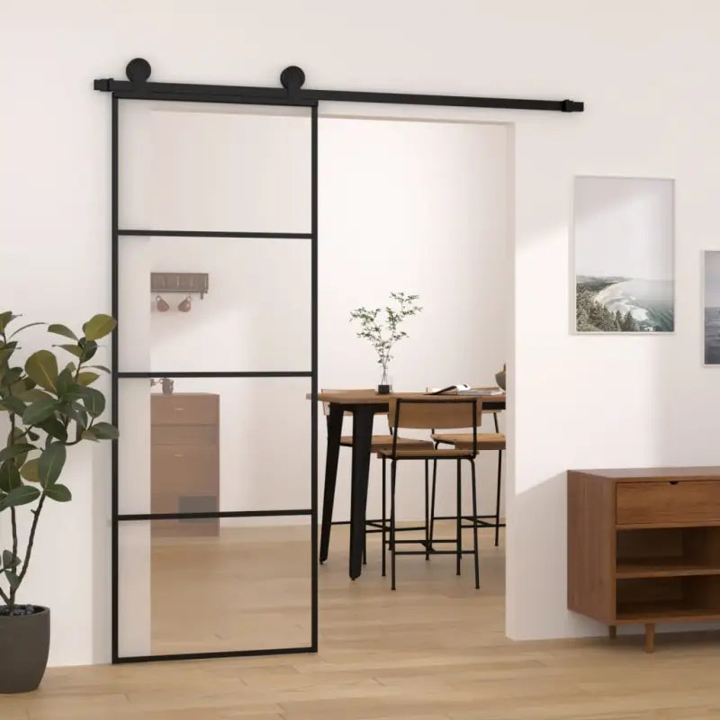 Voordeuren met eenvoudige installatie en stabiel aluminium frame - 76 x 205 cm / 1 / 3 horizontale stangen - Voordeuren