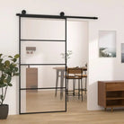 Voordeuren met eenvoudige installatie en stabiel aluminium frame - 102.5 x 205 cm / 1 / 3 horizontale stangen