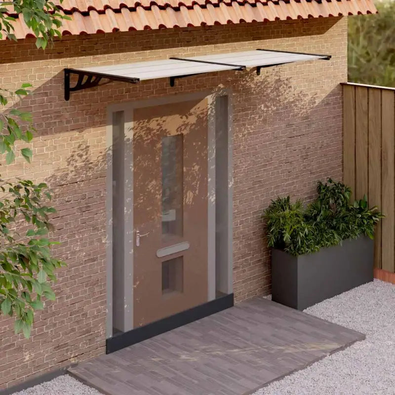 Voordeurluifel met eenvoudige installatie en duurzame polycarbonaat panelen - 239 x 90 cm / 1 - Zonwering
