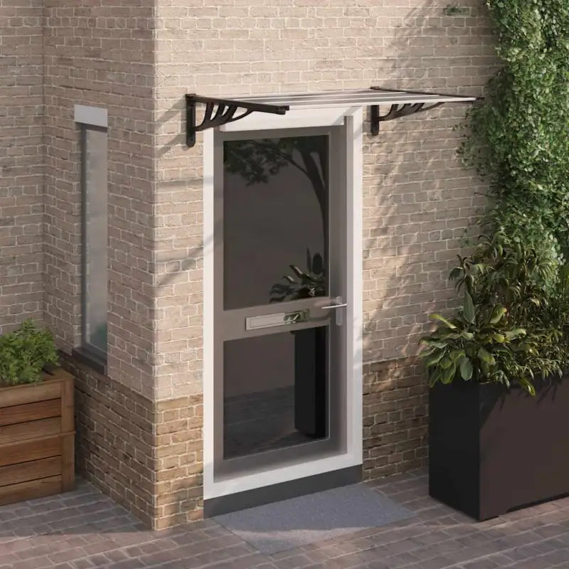 Voordeurluifel met eenvoudige installatie en duurzame polycarbonaat panelen - 122 x 90 cm / 1 - Zonwering