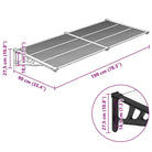 Voordeurluifel met eenvoudige installatie en duurzame polycarbonaat panelen - Zonwering