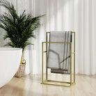 Vrijstaand Handdoekenrek voor een eigentijdse badkamer uitstraling - Goud / 48 x 24 x 78.5 cm - Handdoekrekken &