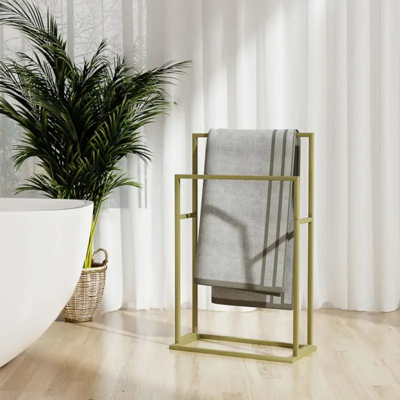 Vrijstaand Handdoekenrek voor een eigentijdse badkamer uitstraling - Goud / 48 x 24 x 78.5 cm - Handdoekrekken &