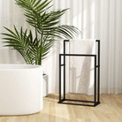 Vrijstaand Handdoekenrek voor een eigentijdse badkamer uitstraling - Zwart / 48 x 24 x 78.5 cm - Handdoekrekken &