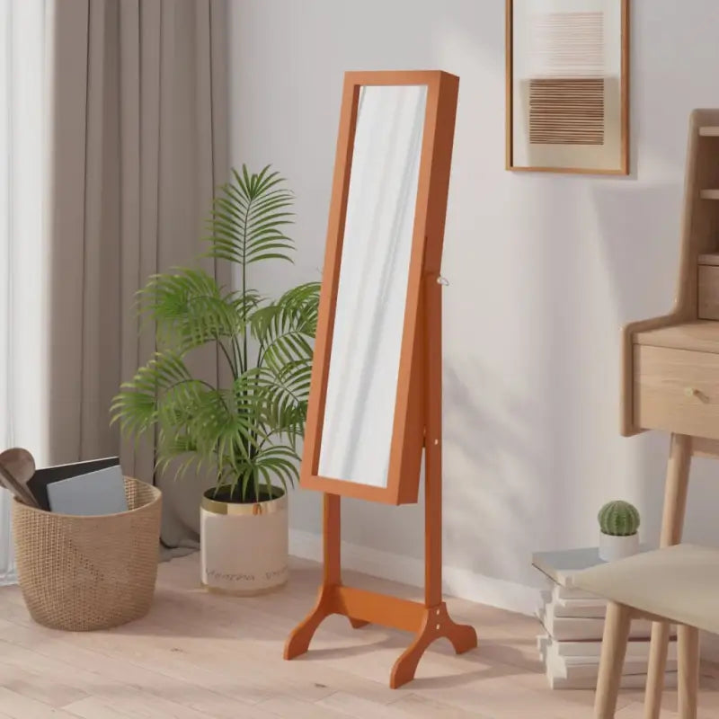 Vrijstaande spiegel met heldere weerspiegeling en elegant ontwerp - Bruin / 1 - Spiegels
