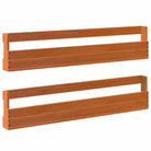 Wandgemonteerd schoenenrek van massief grenenhout voor binnen handbereik - Wasbruin / 2 / 110 cm - Schoenenrekken
