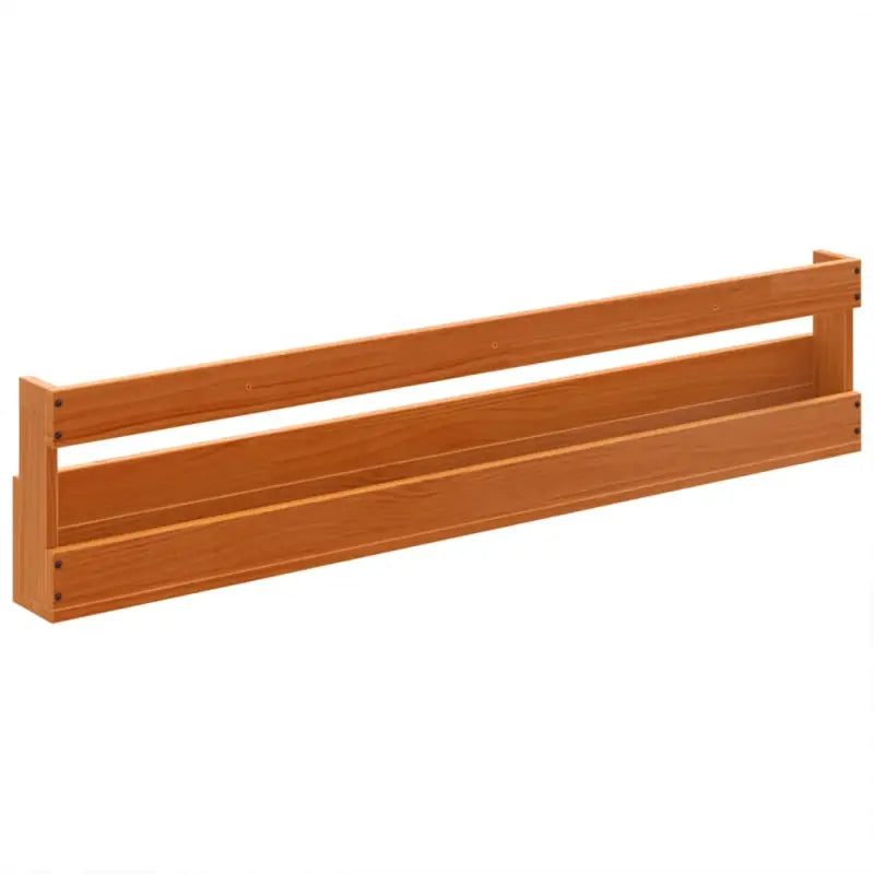 Wandgemonteerd schoenenrek van massief grenenhout voor binnen handbereik - Wasbruin / 2 / 110 cm - Schoenenrekken