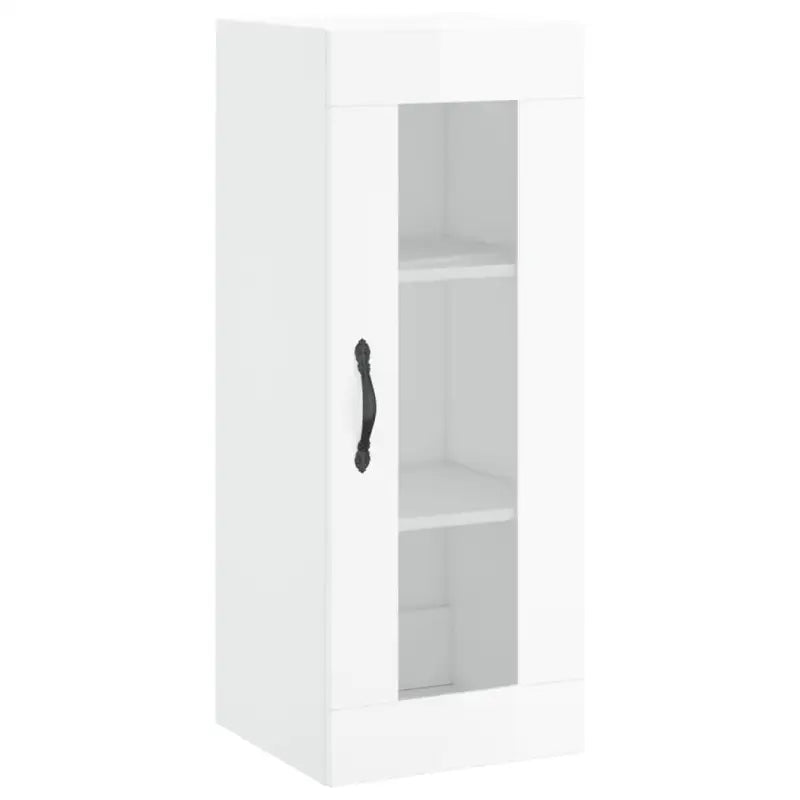 Wandgemonteerde dressoir in hoogglans wit van bewerkt hout - Dressoirs & buffetkasten