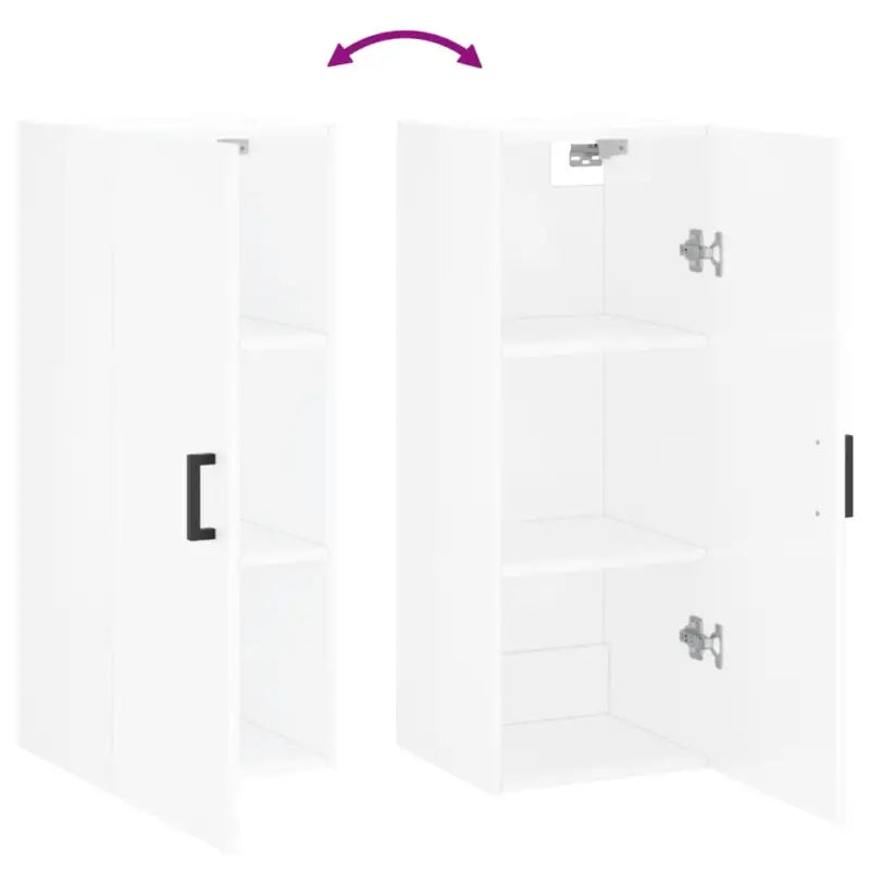 Wandgemonteerde dressoir in hoogglans wit van bewerkt hout - Dressoirs & buffetkasten