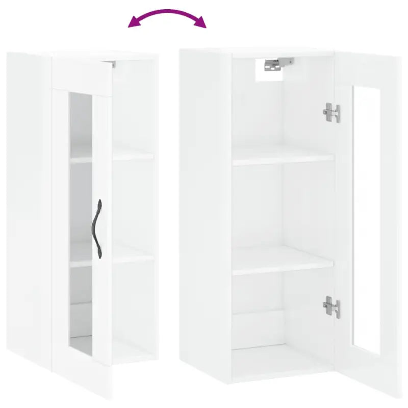 Wandgemonteerde dressoir in hoogglans wit van bewerkt hout - Dressoirs & buffetkasten