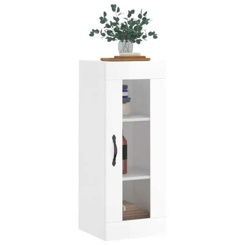 Wandgemonteerde dressoir in hoogglans wit van bewerkt hout - Dressoirs & buffetkasten