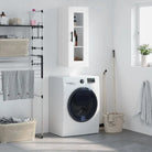 Wandgemonteerde dressoir met bewerkt hout voor een stijlvolle uitstraling - Hoogglans wit / 1 - Dressoirs & buffetkasten