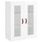 Wandgemonteerde dressoir van bewerkt hout in hoogglans wit - Dressoirs & buffetkasten