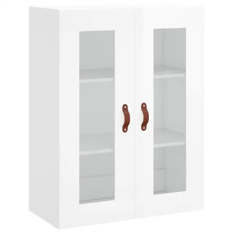 Wandgemonteerde dressoir van bewerkt hout in hoogglans wit - Dressoirs & buffetkasten