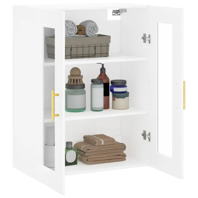 Wandgemonteerde dressoir van bewerkt hout met elegant ontwerp - Dressoirs & buffetkasten