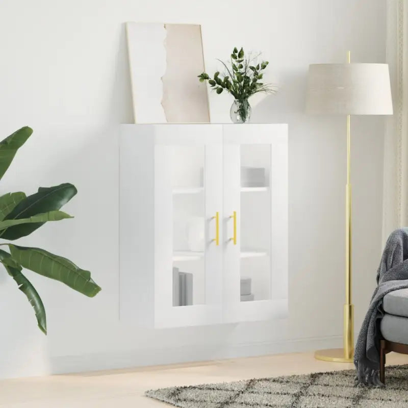 Wandgemonteerde dressoir van bewerkt hout met elegant ontwerp - Dressoirs & buffetkasten
