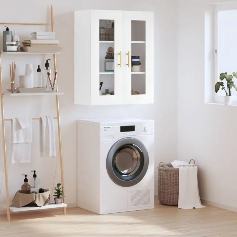 Wandgemonteerde dressoir van bewerkt hout met elegant ontwerp - Dressoirs & buffetkasten