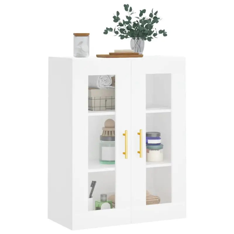 Wandgemonteerde dressoir van bewerkt hout met elegant ontwerp - Dressoirs & buffetkasten