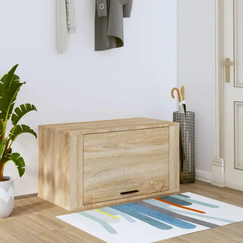 Wandschoenenkast 70X35X38 Cm Bewerkt Hout