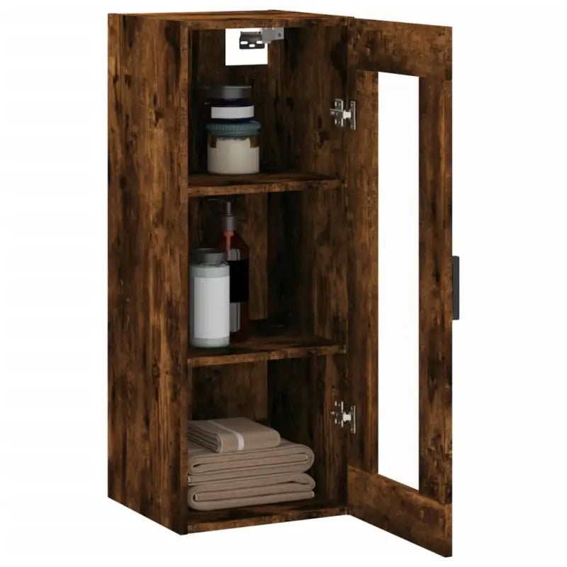 Wandgemonteerde kast van bewerkt hout met elegant en duurzaam ontwerp - Dressoirs & buffetkasten
