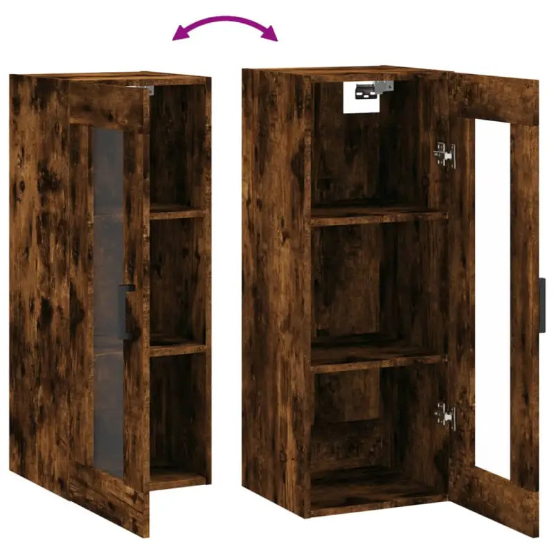 Wandgemonteerde kast van bewerkt hout met elegant en duurzaam ontwerp - Dressoirs & buffetkasten