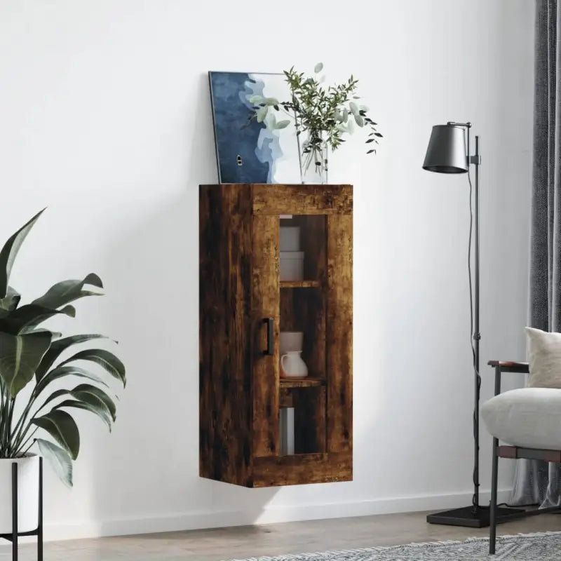 Wandgemonteerde kast van bewerkt hout met elegant en duurzaam ontwerp - Dressoirs & buffetkasten