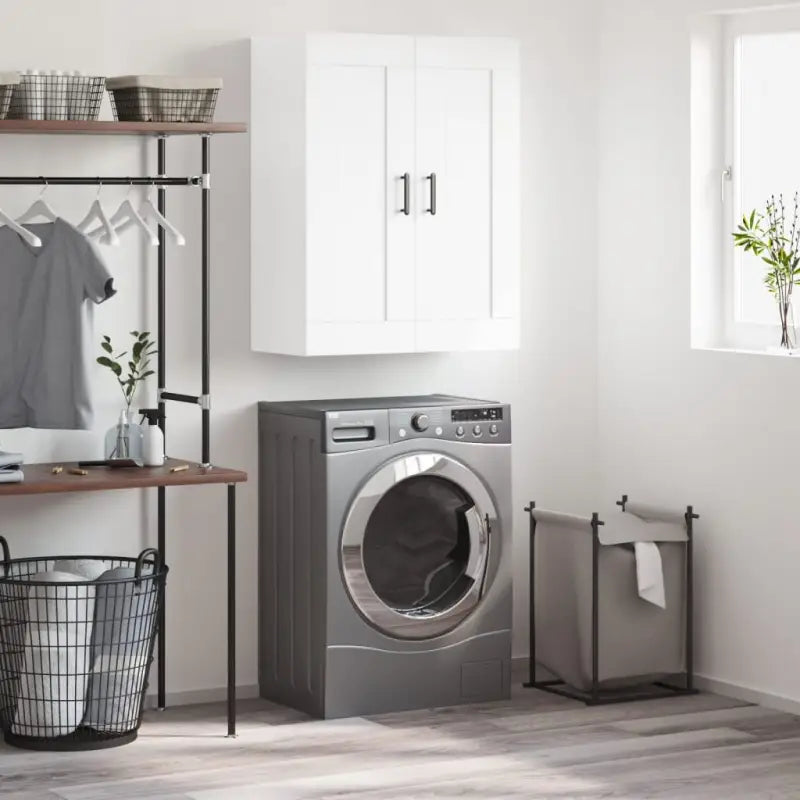 Wandgemonteerde kast van bewerkt hout met elegant en stevig ontwerp - Dressoirs & buffetkasten