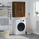 Wandgemonteerde kast van bewerkt hout met elegant ontwerp - Bruineiken / 1 - Dressoirs & buffetkasten