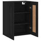 Wandgemonteerde kast van bewerkt hout met elegant ontwerp - Dressoirs & buffetkasten